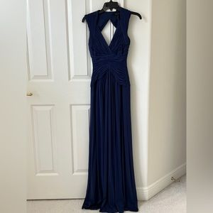 blue corset dress short Stripe Organza Gown – BCBGMAXAZRIA main image 1
